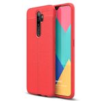 Microsonic Oppo A5 2020 için Kılıf Deri Dokulu Silikon Kırmızı [A5 2020 ile Uyumlu Kılıf - Kırmızı]