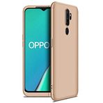 Microsonic Oppo A5 2020 için Kılıf Double Dip 360 Protective Gold [A5 2020 ile Uyumlu Kılıf - Gold]