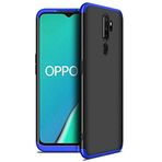 Microsonic Oppo A5 2020 için Kılıf Double Dip 360 Protective Siyah Mavi [A5 2020 ile Uyumlu Kılıf - Mavi]