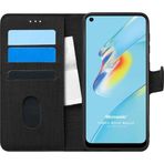 Microsonic Oppo A54 4G Fabric Book Wallet Siyah Cep Telefonu Kılıfı