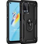 Microsonic Oppo A54 4G Military Ring Holder Siyah Cep Telefonu Kılıfı