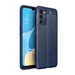 Microsonic Oppo A55 5G Deri Dokulu Silikon Lacivert Kılıf