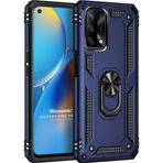 Microsonic Oppo A74 4G Military Ring Holder Lacivert Cep Telefonu Kılıfı