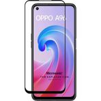 Microsonic Oppo A76 Tam Kaplayan Temperli Siyah Cam Ekran Koruyucu