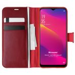 Microsonic Oppo A9 2020 için Kılıf Delux Leather Wallet Kırmızı [A9 2020 ile Uyumlu Kılıf - Kırmızı]
