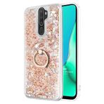 Microsonic Oppo A9 2020 için Kılıf Glitter Liquid Holder Gold [A9 2020 ile Uyumlu Kılıf - Gold]