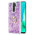 Microsonic Oppo A9 2020 için Kılıf Glitter Liquid Holder Mor [A9 2020 ile Uyumlu Kılıf - Mor]