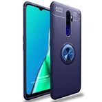 Microsonic Oppo A9 2020 için Kılıf Kickstand Ring Holder Lacivert [A9 2020 ile Uyumlu Kılıf - Lacivert]
