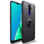 Microsonic Oppo A9 2020 için Kılıf Kickstand Ring Holder Siyah [A9 2020 ile Uyumlu Kılıf - Siyah]