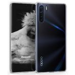 Microsonic Oppo A91 Transparent Soft Beyaz Cep Telefonu Kılıfı
