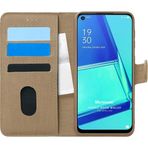 Microsonic Oppo A92 Fabric Book Wallet Gold Cep Telefonu Kılıfı