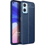 Microsonic Oppo A96 4G Deri Dokulu Silikon Lacivert Kılıf