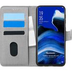 Microsonic Oppo Reno 2Z Fabric Book Wallet Gri Kılıf