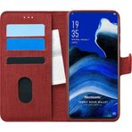 Microsonic Oppo Reno 2Z Fabric Book Wallet Kırmızı Kılıf