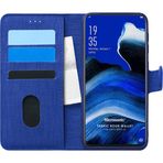 Microsonic Oppo Reno 2Z Fabric Book Wallet Lacivert Kılıf