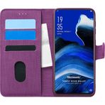 Microsonic Oppo Reno 2Z Fabric Book Wallet Mor Kılıf