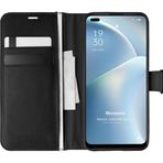 Microsonic Oppo Reno 4 Lite Delux Leather Wallet Siyah Cep Telefonu Kılıfı