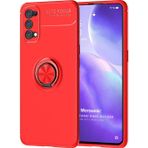 Microsonic Oppo Reno 5 5G Kickstand Ring Holder Kırmızı Kılıf