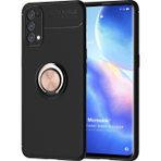 Microsonic Oppo Reno 5 Pro 5G Kickstand Ring Holder Siyah Rose Kılıf