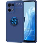 Microsonic Oppo Reno 7 4G Kickstand Ring Holder Lacivert Kılıf