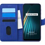 Microsonic Realme 6I Fabric Book Wallet Lacivert Kılıf