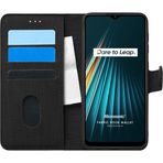 Microsonic Realme 6I Fabric Book Wallet Siyah Kılıf