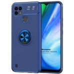 Microsonic Realme C21 için Kılıf Kickstand Ring Holder Lacivert [Realme C21 ile Uyumlu Kılıf - Lacivert]