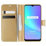 Microsonic Realme C25s için Kılıf Delux Leather Wallet Gold [Realme C25s ile Uyumlu Kılıf - Gold]
