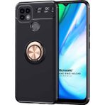 Microsonic Realme C25S Kickstand Ring Holder Siyah Rose Kılıf