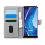 Microsonic Reeder P13 Blue Max Pro Fabric Book Wallet Gri Cep Telefonu Kılıfı