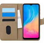 Microsonic Reeder P13 Blue Max Pro Lite Fabric Book Wallet Gold Cep Telefonu Kılıfı