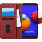 Microsonic Samsung Galaxy A01 Core Fabric Book Wallet Kırmızı Kılıf