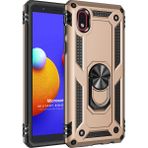 Microsonic Samsung Galaxy A01 Core Military Ring Holder Gold Cep Telefonu Kılıf