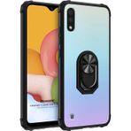 Microsonic Samsung Galaxy A01 Grande Clear Ring Holder Siyah Kılıf