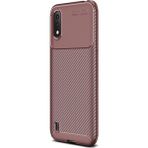 Microsonic Samsung Galaxy A01 Legion Series Kahverengi Cep Telefonu Kılıf