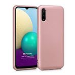 Microsonic Samsung Galaxy A02 Matte Silicone Rose Gold Kılıf