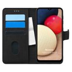 Microsonic Samsung Galaxy A02S Fabric Book Wallet Siyah Kılıf