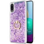 Microsonic Samsung Galaxy A02S Glitter Liquid Holder Mor Kılıf
