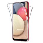 Microsonic Samsung Galaxy A02s için Kılıf 6 Tarafı Tam Full Koruma 360 Clear Soft Şeffaf [Galaxy A02s ile Uyumlu Kılıf - Şeffaf]