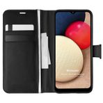 Microsonic Samsung Galaxy A02s için Kılıf Delux Leather Wallet Siyah [Galaxy A02s ile Uyumlu Kılıf - Siyah]