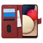 Microsonic Samsung Galaxy A02s için Kılıf Fabric Book Wallet Kırmızı [Galaxy A02s ile Uyumlu Kılıf - Kırmızı]