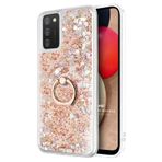 Microsonic Samsung Galaxy A02s için Kılıf Glitter Liquid Holder Gold [Galaxy A02s ile Uyumlu Kılıf - Gold]