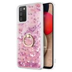 Microsonic Samsung Galaxy A02s için Kılıf Glitter Liquid Holder Pembe [Galaxy A02s ile Uyumlu Kılıf - Pembe]