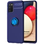 Microsonic Samsung Galaxy A02s için Kılıf Kickstand Ring Holder Lacivert [Galaxy A02s ile Uyumlu Kılıf - Lacivert]