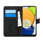 Microsonic Samsung Galaxy A03 Fabric Book Wallet Siyah Kılıf