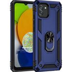 Microsonic Samsung Galaxy A03 Military Ring Holder Lacivert Kılıf