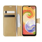 Microsonic Samsung Galaxy A04 Delux Leather Wallet Gold Kılıf