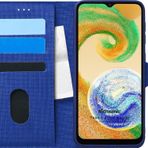 Microsonic Samsung Galaxy A04 Fabric Book Wallet Lacivert Kılıf