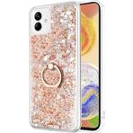 Microsonic Samsung Galaxy A04 Glitter Liquid Holder Gold Kılıf
