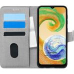 Microsonic Samsung Galaxy A04S Fabric Book Wallet Gri Kılıf